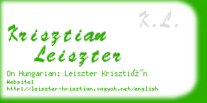 krisztian leiszter business card